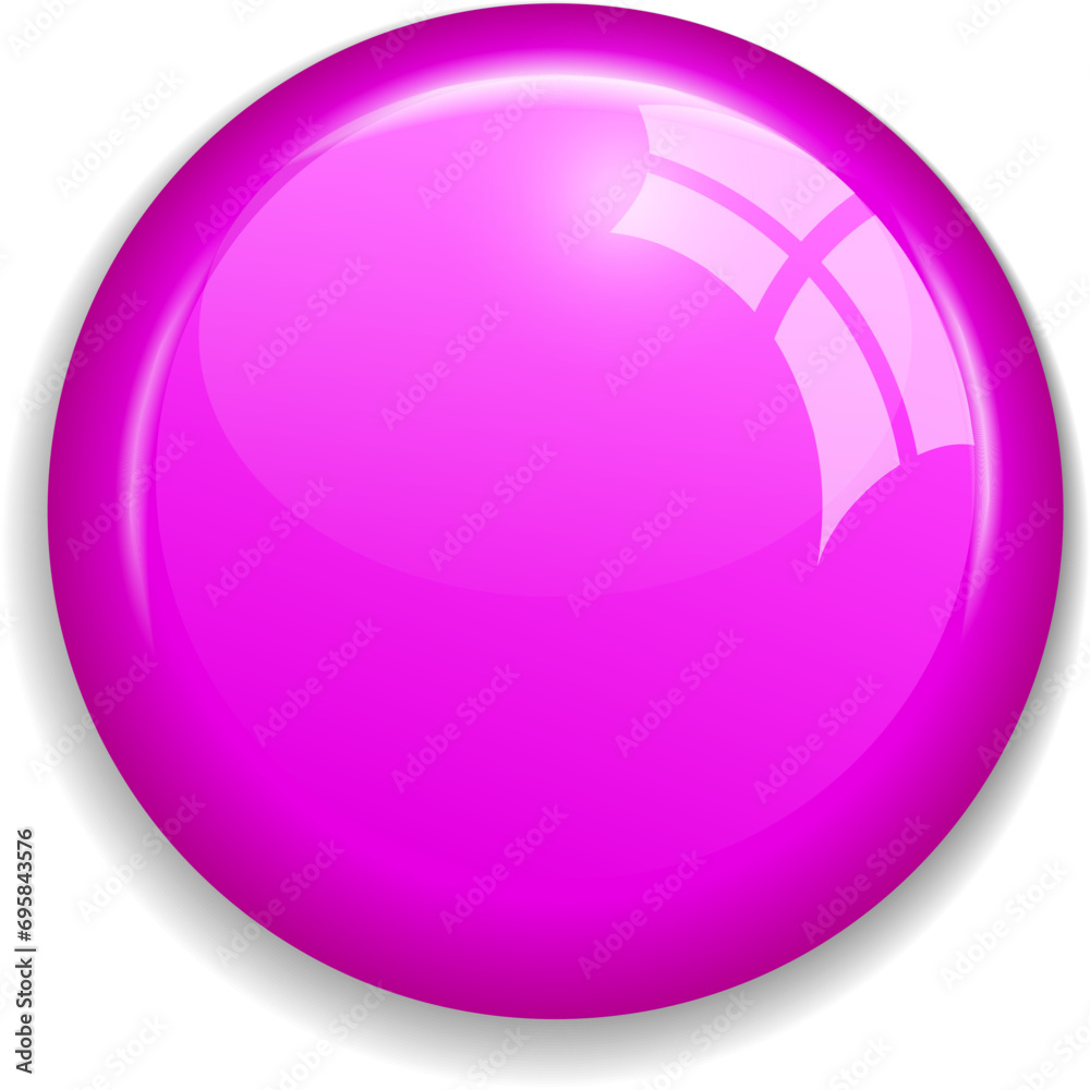 Pink round magnet button