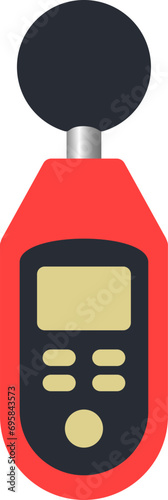 Sound meter icon, noise level measuring device