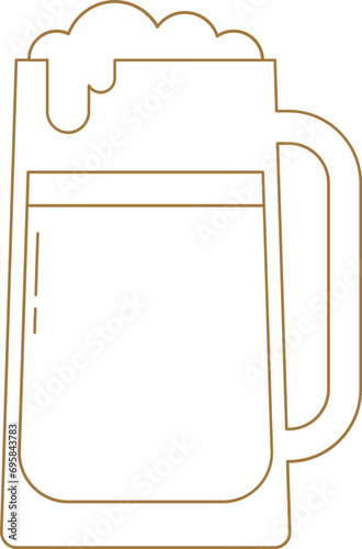 Linear Beer Mug Icon