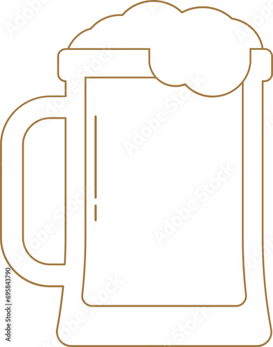 Linear Beer Mug Icon
