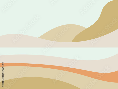Minimalist illustration of a soft dessert in shades of beige photo