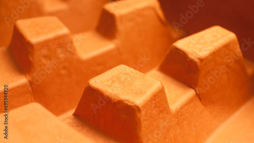 Tableau sur toile Detalle de embalaje de cartón naranja