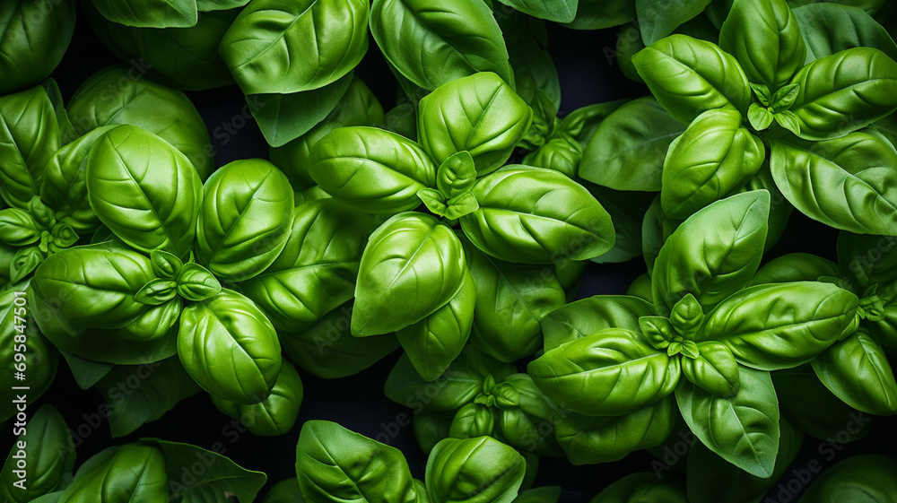 close-up of basil, healthy eating close-up of basil, healthy eating