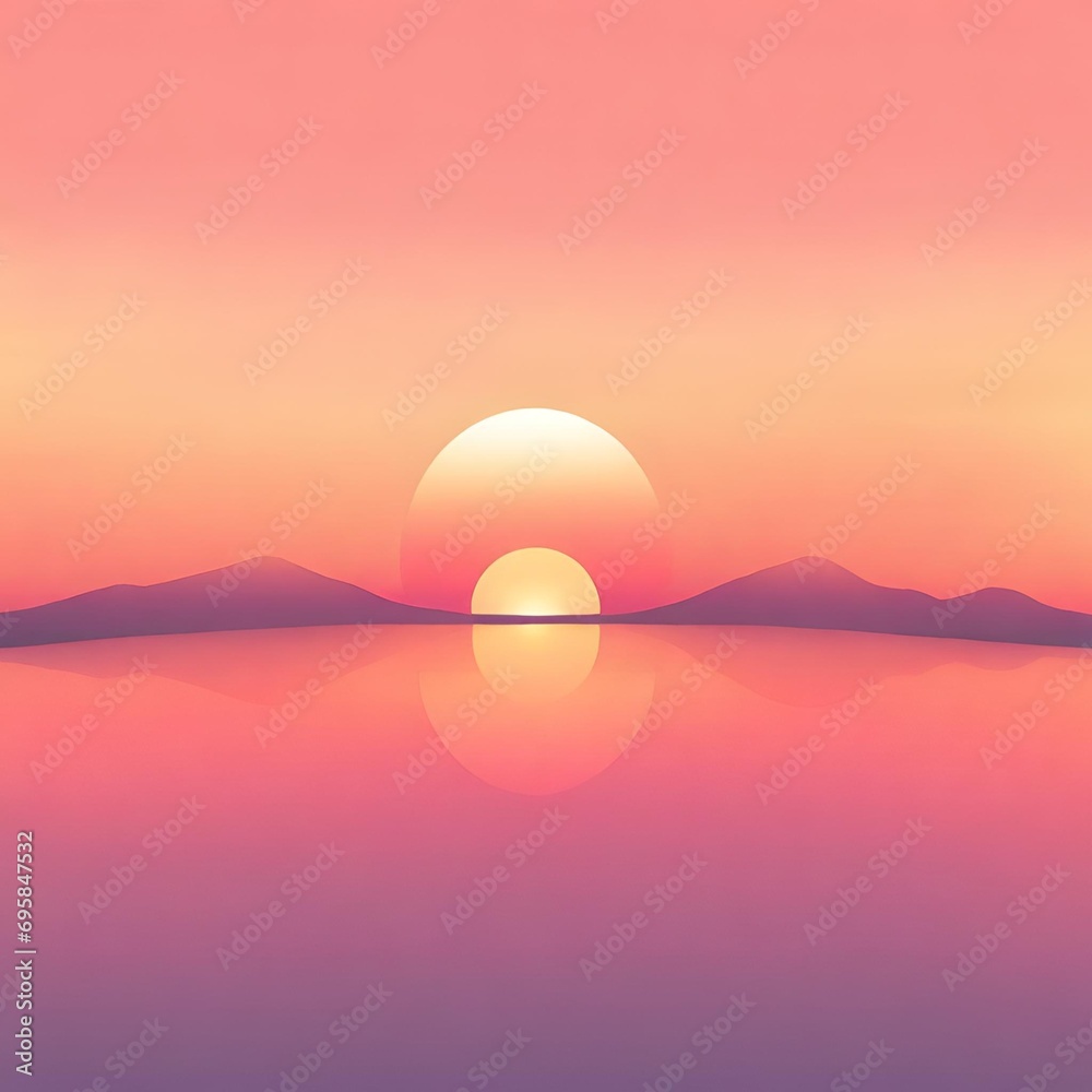 Subtle Smooth Gradient Sunset Background - 1