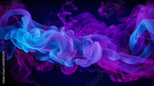 Paint in water. Colorful art background. Fluorescent