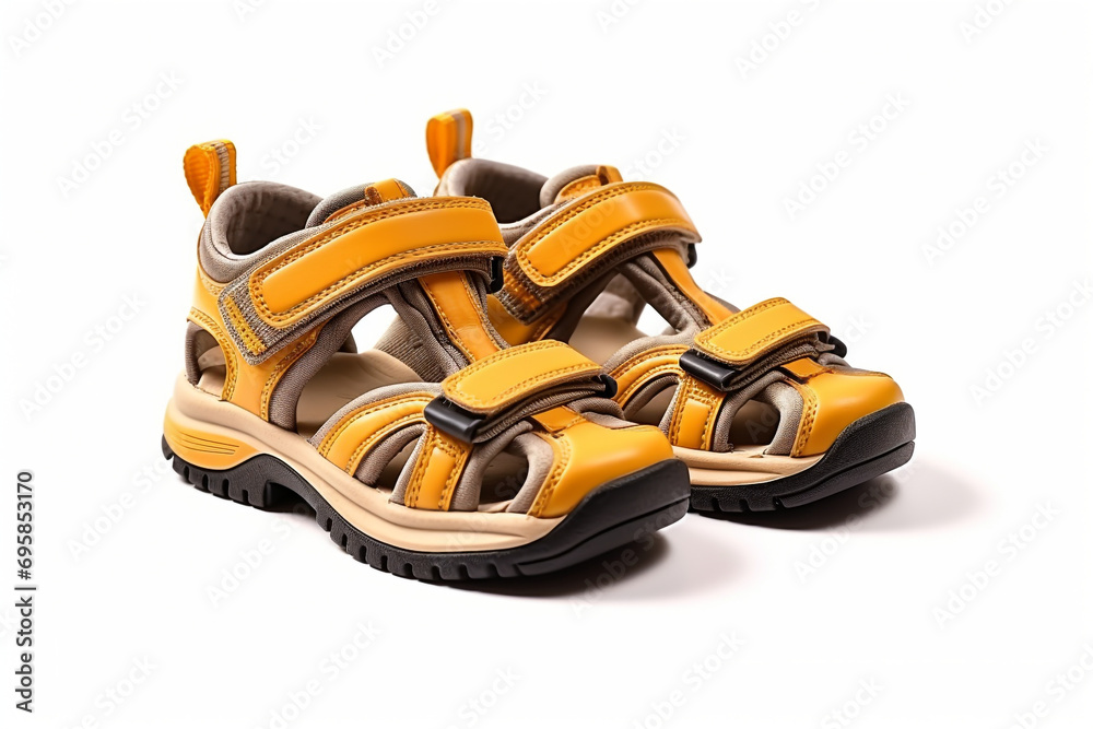 sandals for kids. children's shoes isolated on a white background sandals for kids. children's shoes isolated on a white background