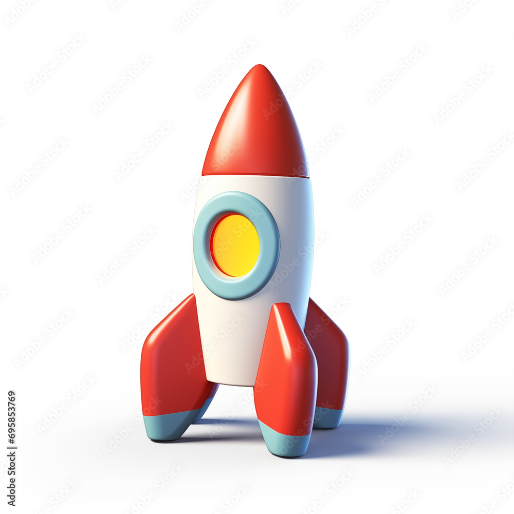 3d render of a rocket isolated on white 3d render of a rocket isolated on white