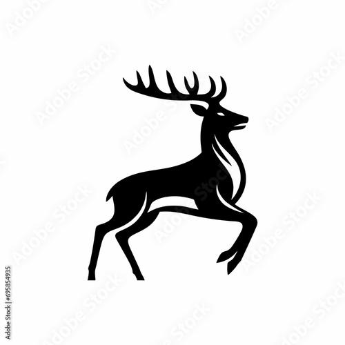 Deer silhouette minimalist logo design