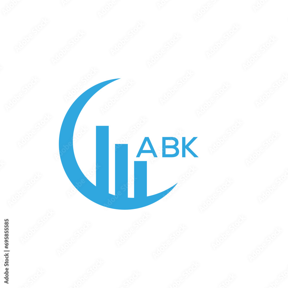 ABK letter logo design on black background. ABK creative initials letter logo concept. ABK letter design.
