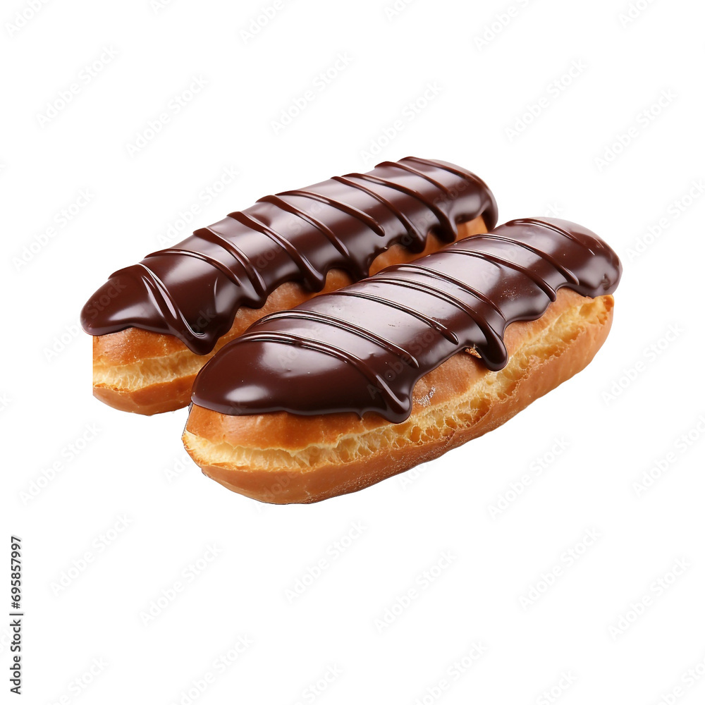 Eclairs isolated on transparent background Eclairs isolated on transparent background