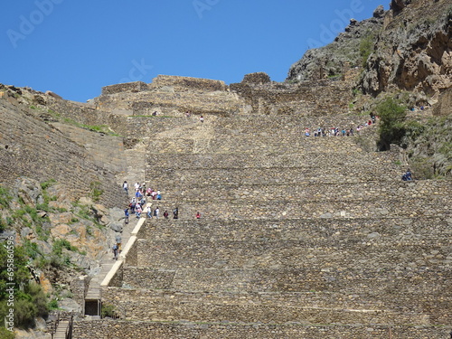 [Peru] Terraced fields at Ollantaytambo Ruins photo