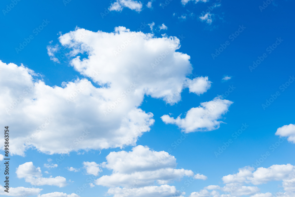 Blue sky with white cloud closeup Blue sky with white cloud closeup