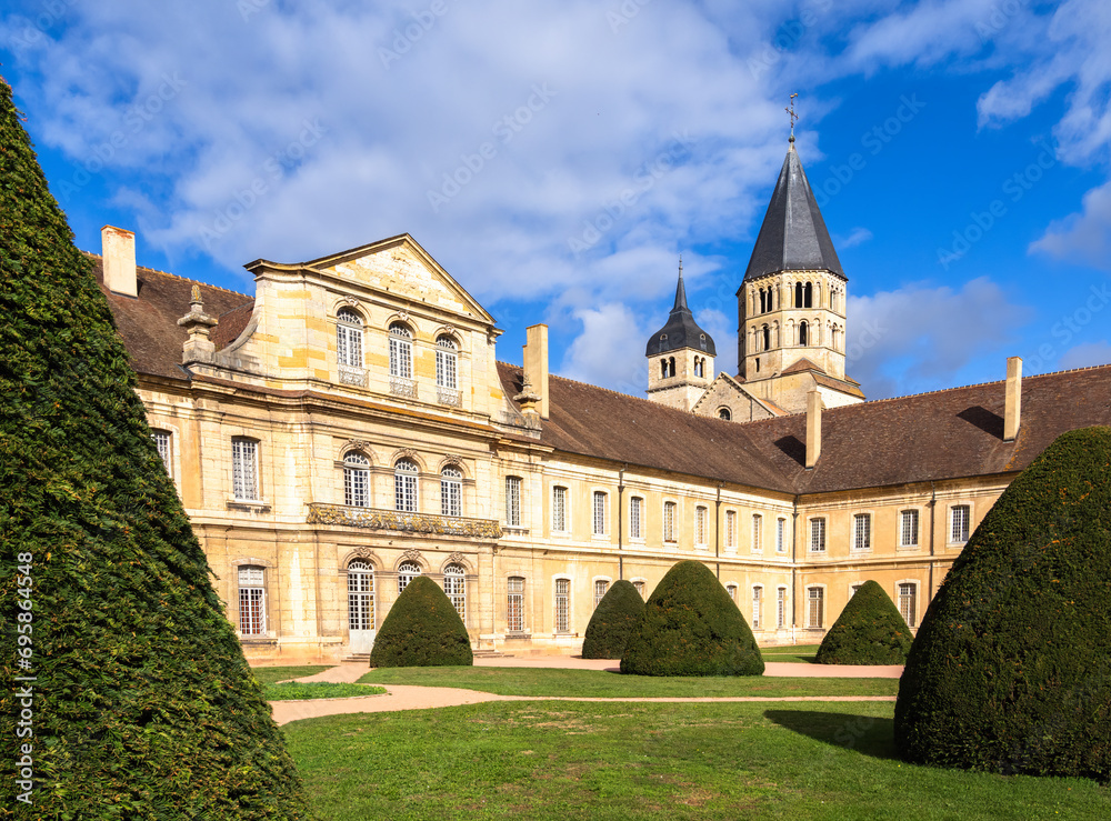 The buildings of the medieval Abbey of Cluny, France