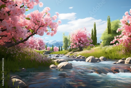 Springtime Splendor: A Wallpaper for All Seasons © George Designpro