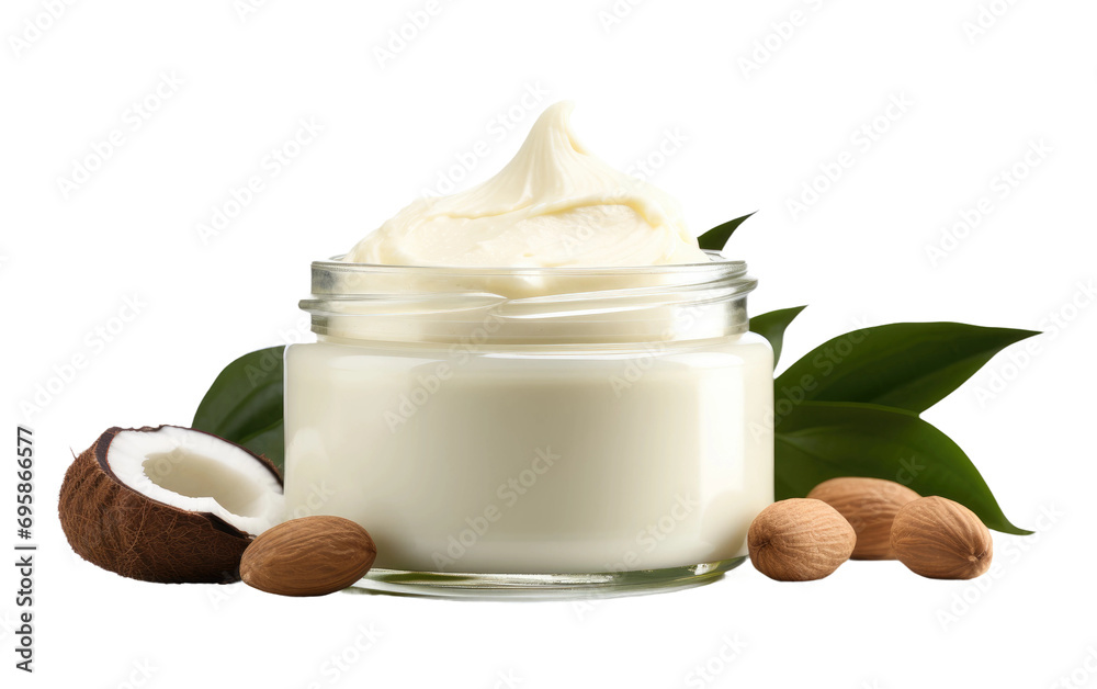 Wholesome Composition Jar Showcasing Natural Butter Body Lotion on a White or Clear Surface PNG Transparent Background Wholesome Composition Jar Showcasing Natural Butter Body Lotion on a White or Clear Surface PNG Transparent Background