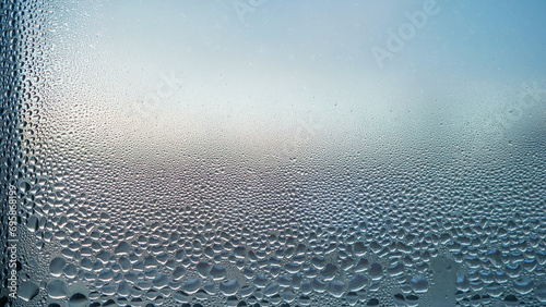 Εκτύπωση καμβά Condensation on window glass in frosty winter weather