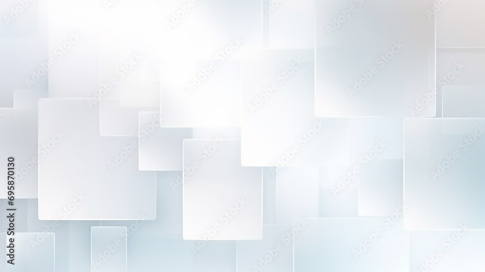abstract square white Mordan background. Modern Abstract white background design with layers of textured white material in triangle and squares shapes. - obrazy, fototapety, plakaty 