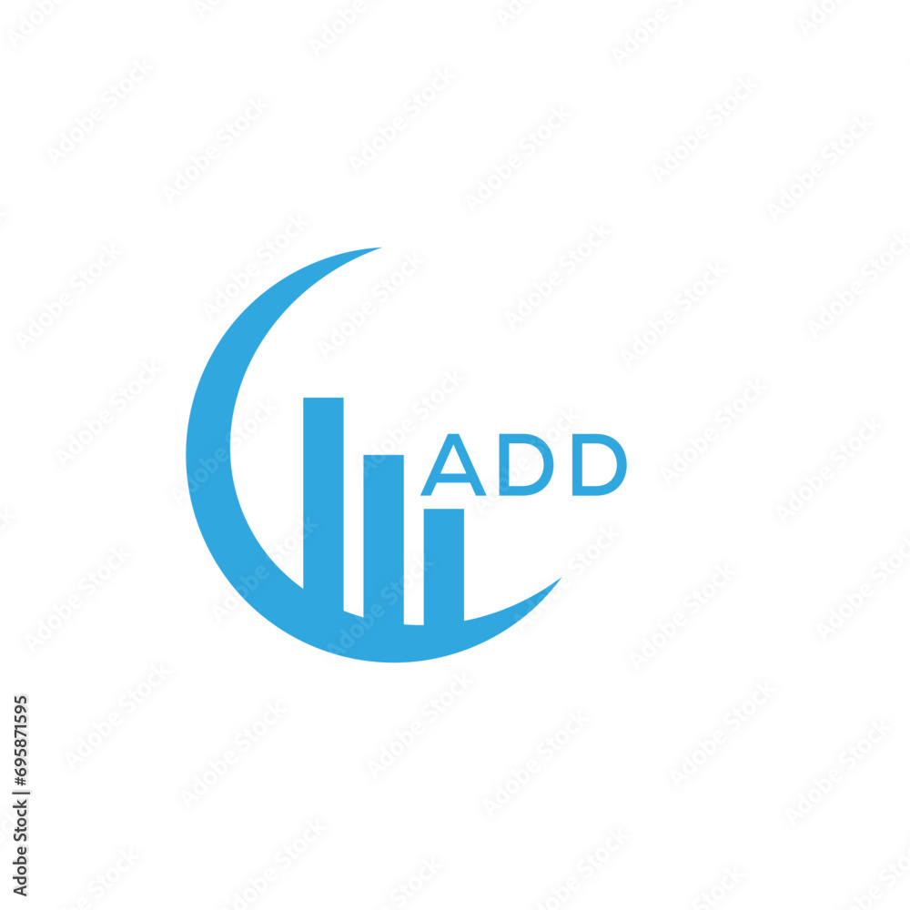 ADD letter logo design on black background. ADD creative initials letter logo concept. ADD letter design.
