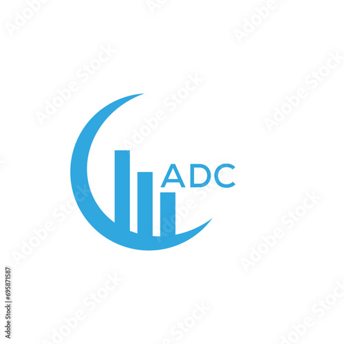 ADC letter logo design on black background. ADC creative initials letter logo concept. ADC letter design.
 photo