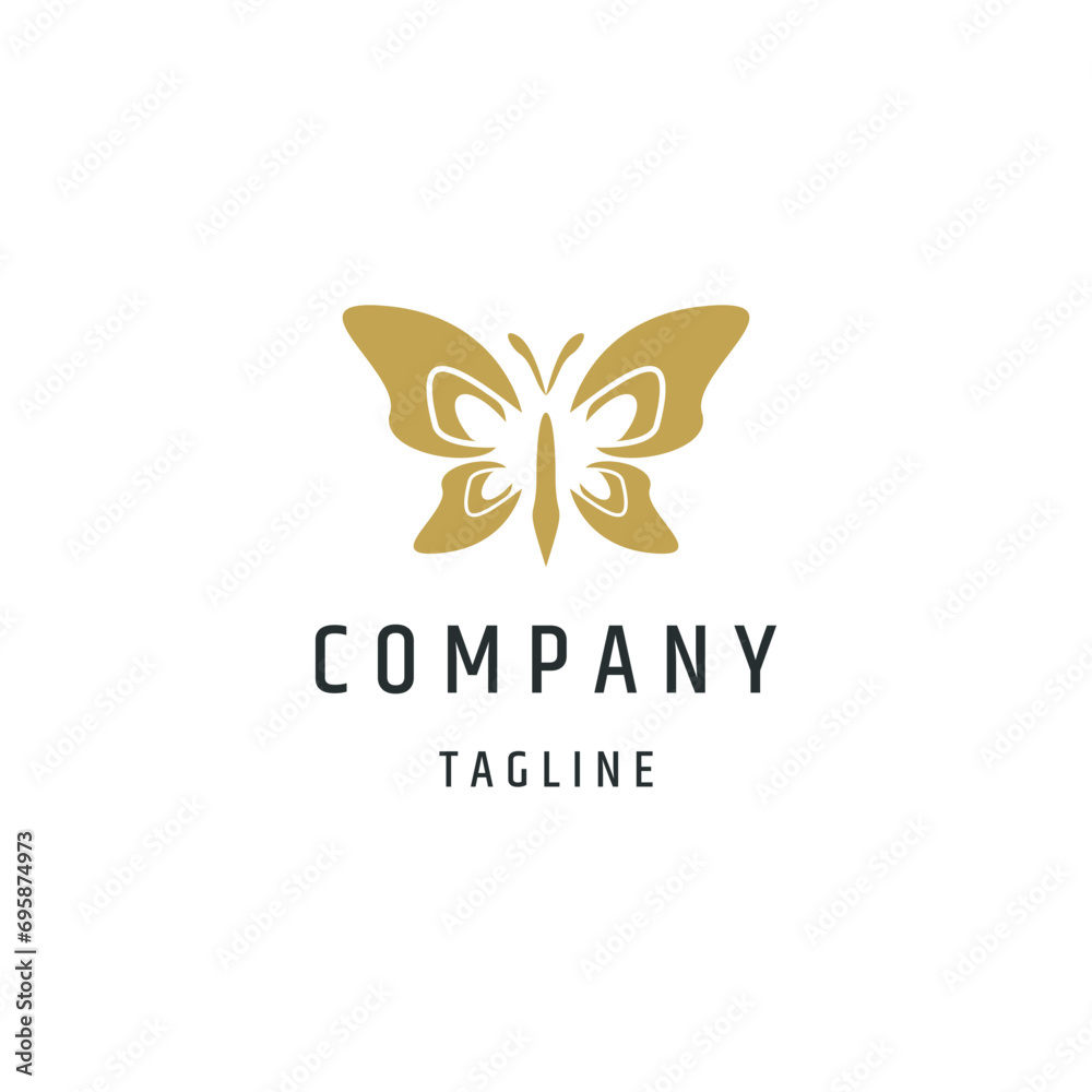 Butterfly logo concept design template element vector illustration