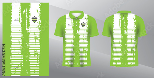 green abstract polo jersey mockup for sport uniform