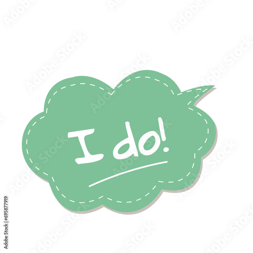 Light green wedding theme sticker. Our Wedding day. Heart-shaped, square, cloud-shaped stickers. ライトグリーンのウェディングテーマのステッカー。 私たちの結婚記念日。 ハート型、四角い、雲型のステッカー。