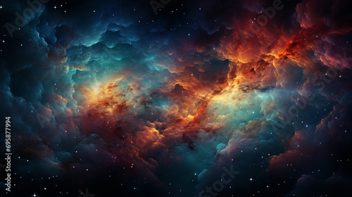 Milky way galaxy stretching across the sky in vivid colors  AI Generated