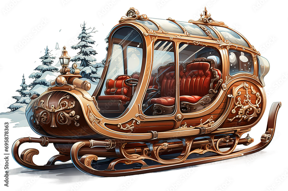Parody of an old carriage isolated on a Transparent background. Generative AI Parody of an old carriage isolated on a Transparent background. Generative AI
