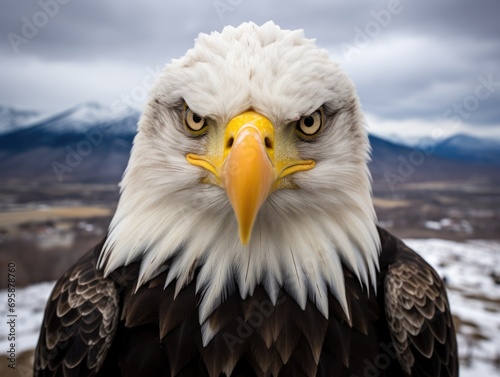American bald eagle in the nature background