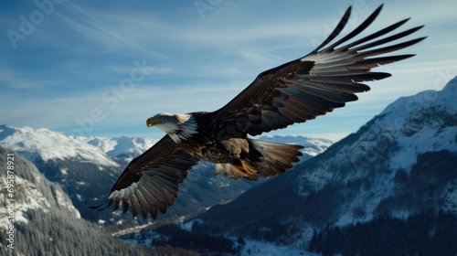 American bald eagle in the nature background © misu