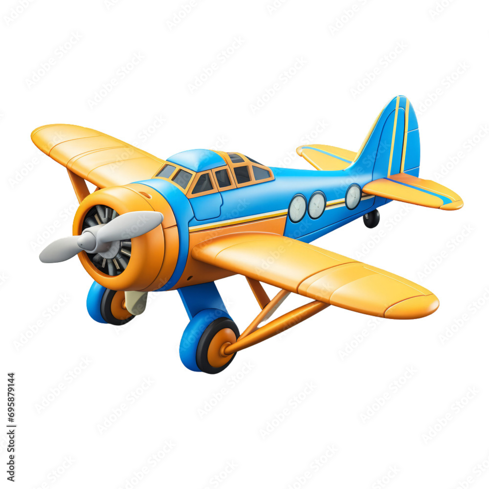 3D Airplane Isolated On Transparent Background 3D Airplane Isolated On Transparent Background
