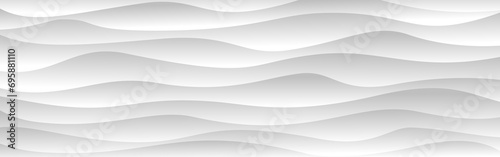 Premium white 3d cover design vector background with waves and shadow. White elegant 3d tile for design interior. Modern luxury illustration for cover design, card, flyer, poster and luxe invite.	