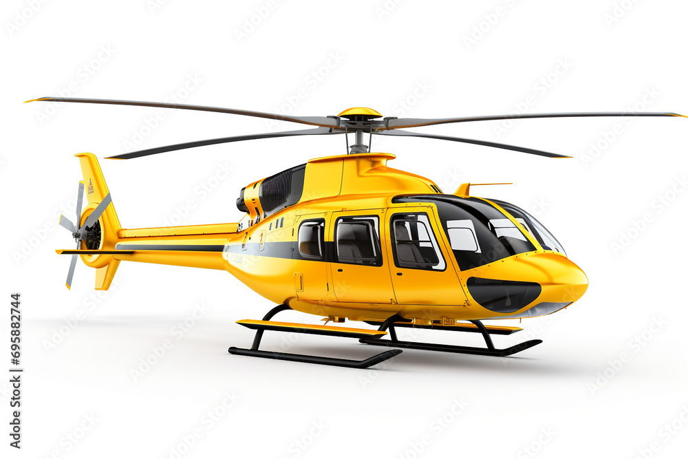 Fototapeta premium helicopter isolated on the white background. 3d illustration