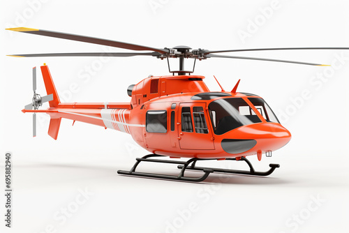 helicopter isolated on the white background. 3d illustration