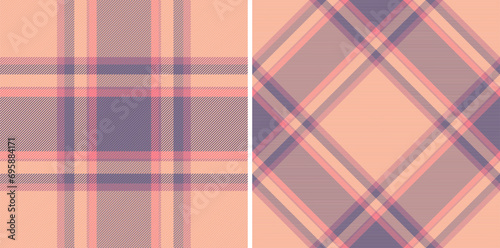 Textile plaid texture of background fabric pattern with a vector check tartan seamless.