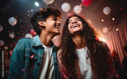 young happy and smiling indian couple