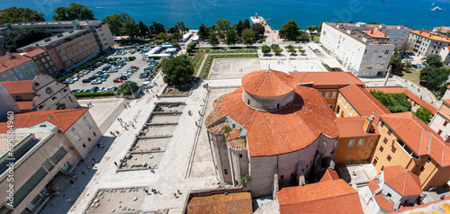 Church of St. Donatus (Crkva sv. Donat) and Roman Forum Zadar in the state of Zadar Croatia 