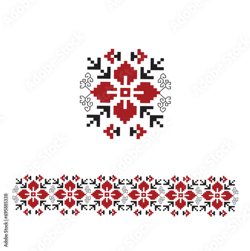 Folk motifs, elements, embroideries that can be used for earrings, necklace, tapestry, ring.