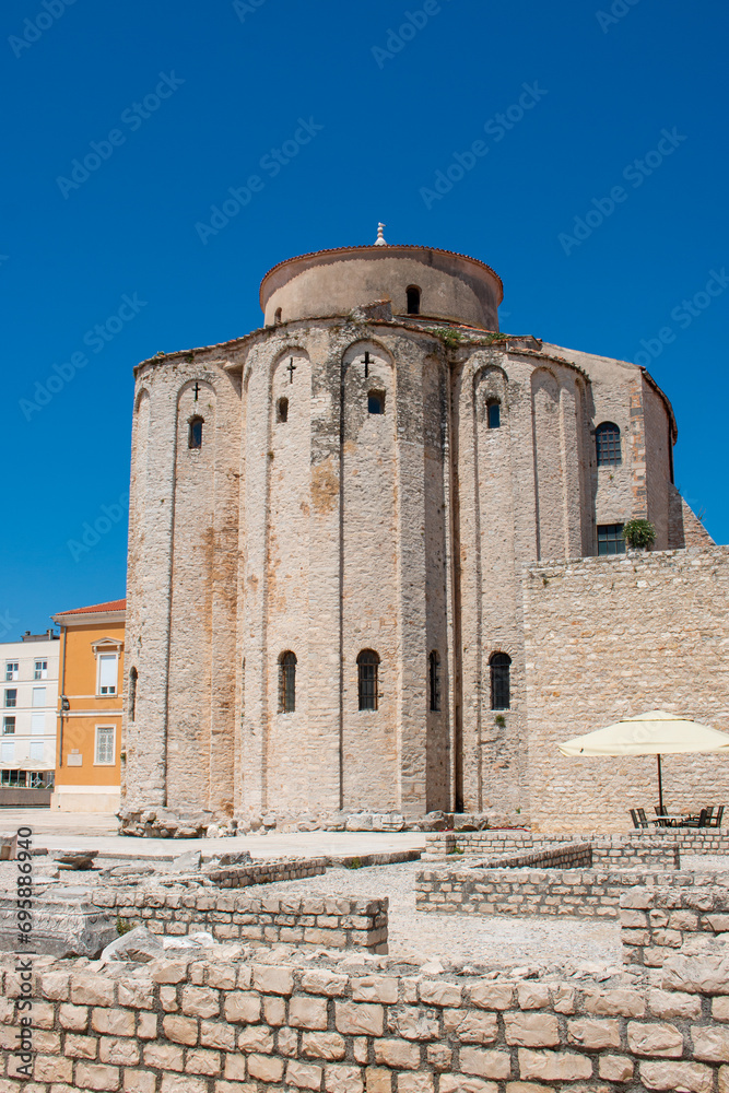 Church of St. Donatus (Crkva sv. Donat) and Roman Forum Zadar in the state of Zadar Croatia
