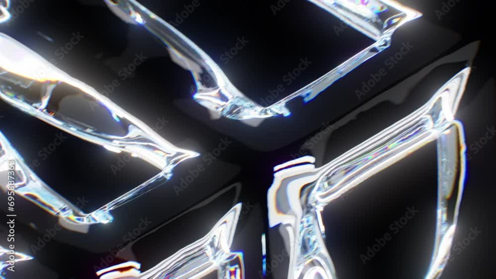Beautiful Snowflake Extreme Close-up Isolated on Black Background. Snowflake Structure Like a Diamond in Macro 3d Animation. Intro Happy New Year Concept 4k Ultra HD 3840x2160
