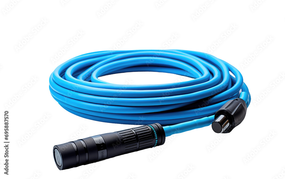 Blue Color Rope with Black Handle Exercise Gym on a White or Clear Surface PNG Transparent Background