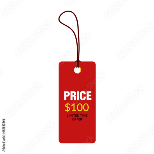 Hanging Tag Vector Design on white background