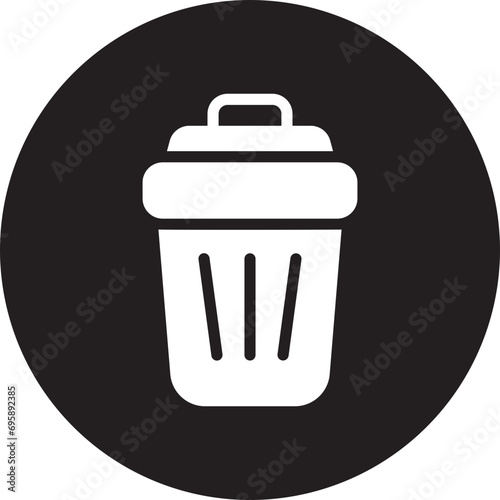 waste bin glyph icon
