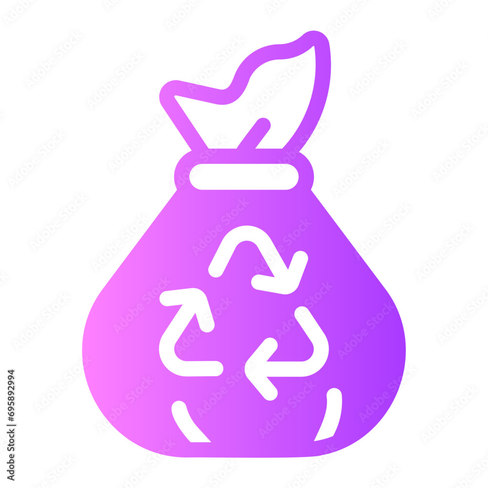 recycle bag gradient icon recycle bag gradient icon