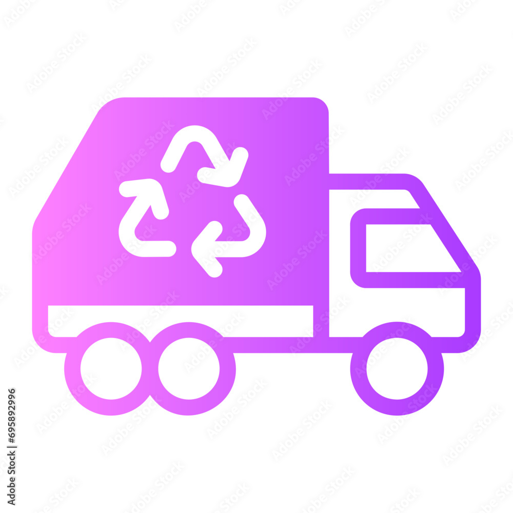 recycling truck gradient icon