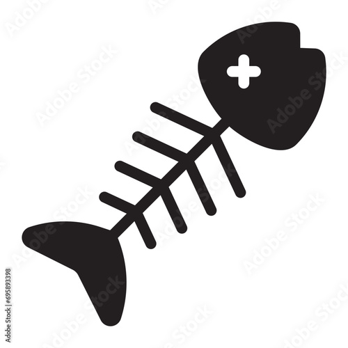 fish bone glyph icon