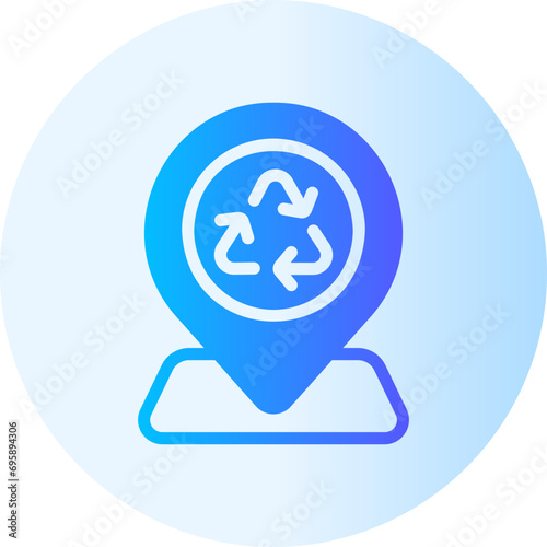 recycling point gradient icon