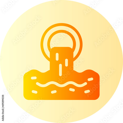 water pollution gradient icon