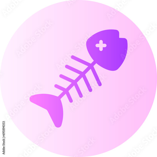 fish bone gradient icon