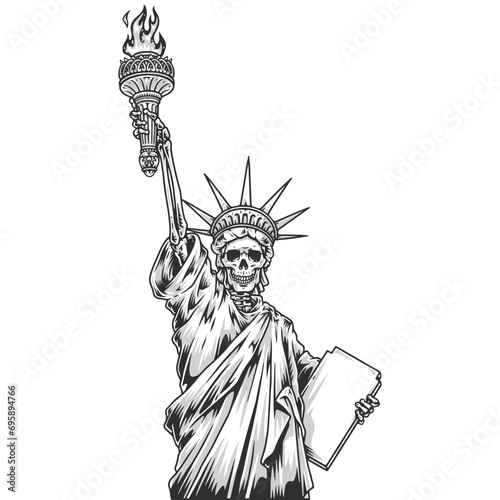 Statue of Liberty logotype monochrome